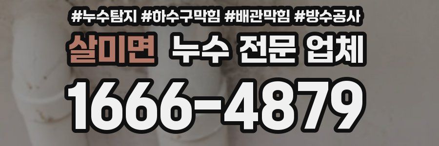 살미면 누수 전문 업체