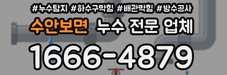 수안보면 누수 전문 업체
