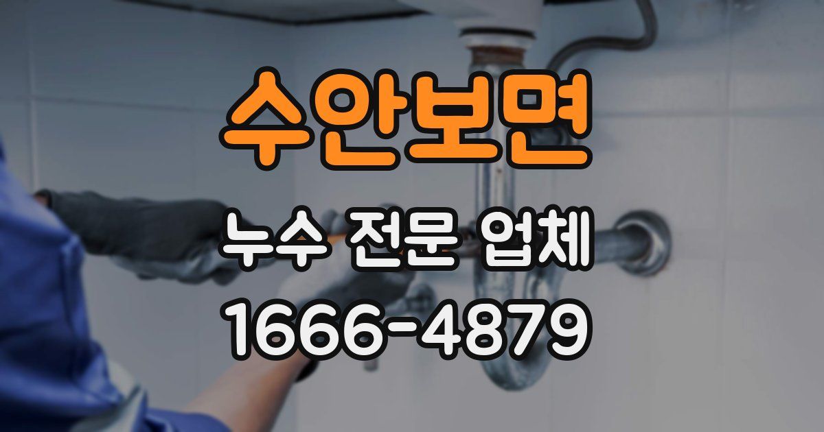 수안보면 누수 전문 업체