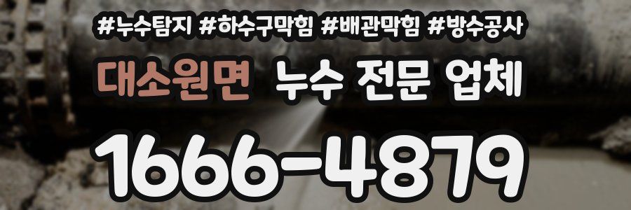 대소원면 누수 전문 업체