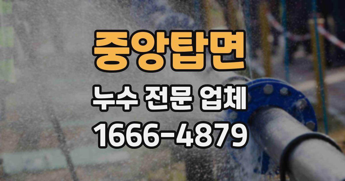 중앙탑면 누수 전문 업체
