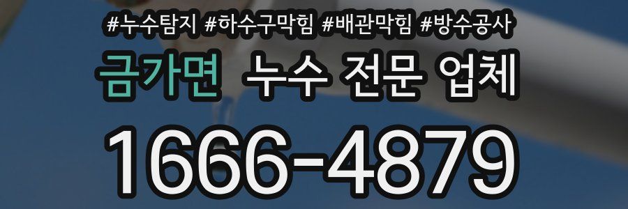 금가면 누수 전문 업체