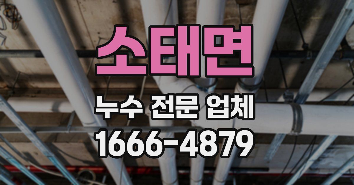 소태면 누수 전문 업체
