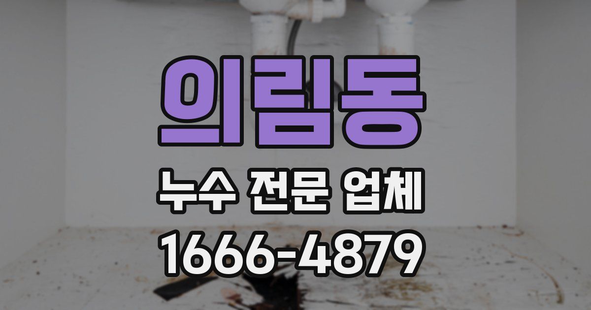 의림동 누수 전문 업체