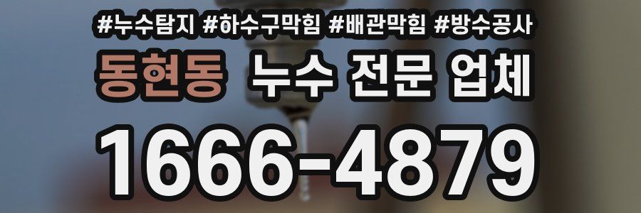 동현동 누수 전문 업체