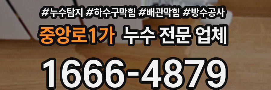 중앙로1가 누수 전문 업체
