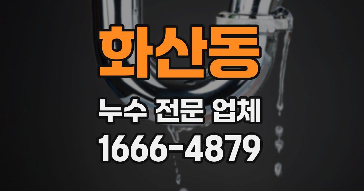 화산동 누수 전문 업체