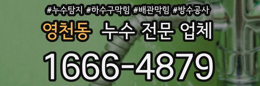 영천동 누수 전문 업체