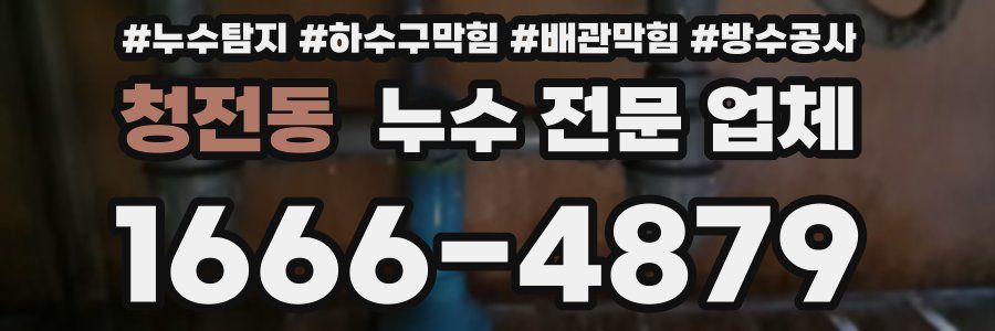 청전동 누수 전문 업체