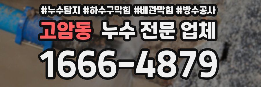 고암동 누수 전문 업체