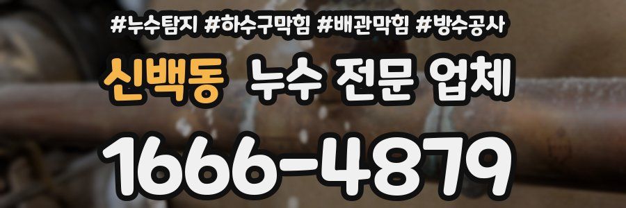 신백동 누수 전문 업체