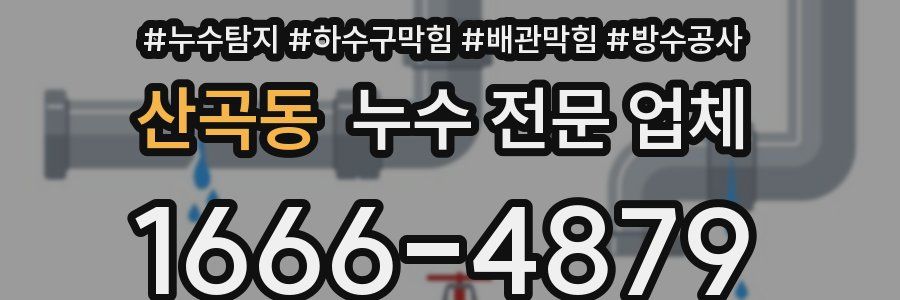 산곡동 누수 전문 업체
