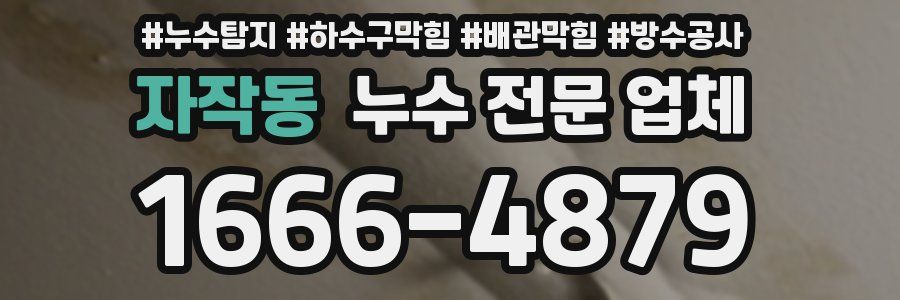 자작동 누수 전문 업체