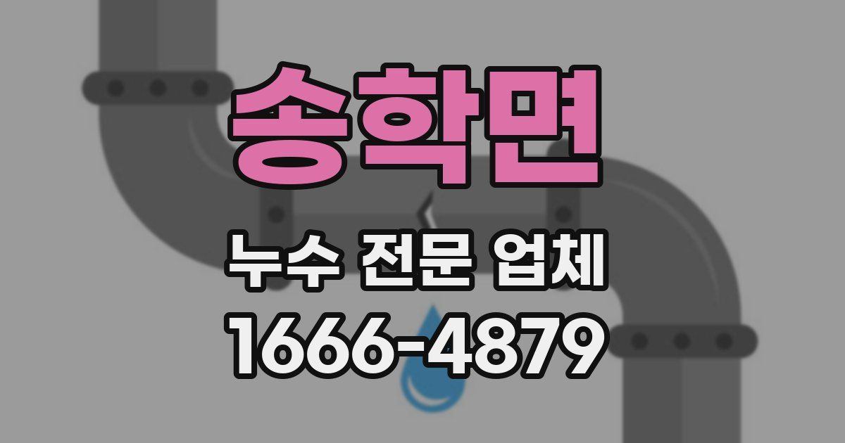 송학면 누수 전문 업체