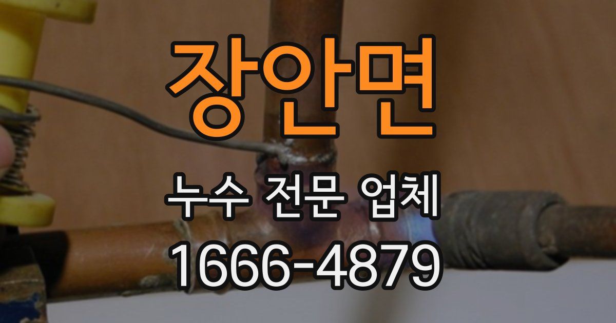 장안면 누수 전문 업체