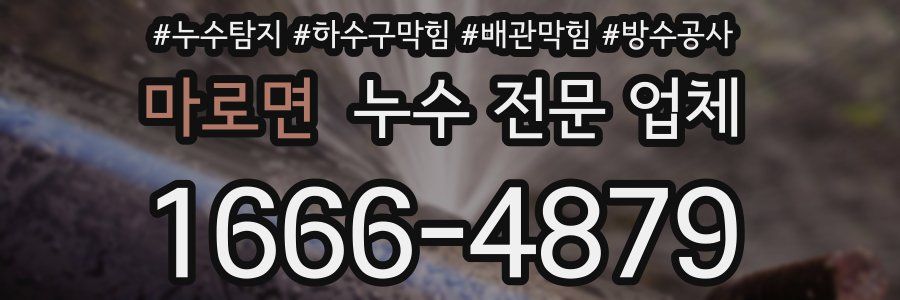 마로면 누수 전문 업체