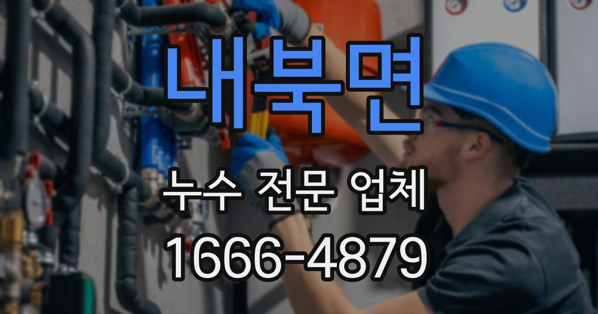 내북면 누수 전문 업체