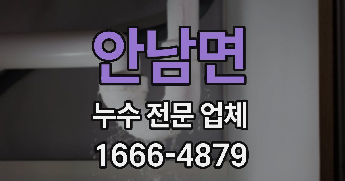 안남면 누수 전문 업체