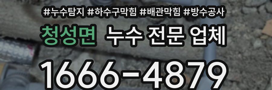 청성면 누수 전문 업체