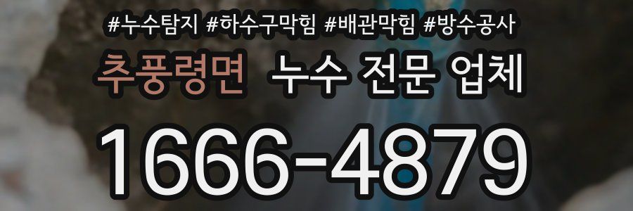 추풍령면 누수 전문 업체
