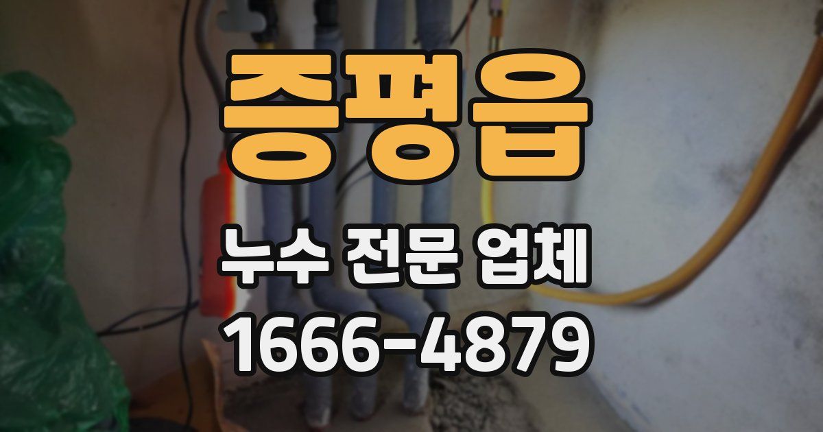 증평읍 누수 전문 업체