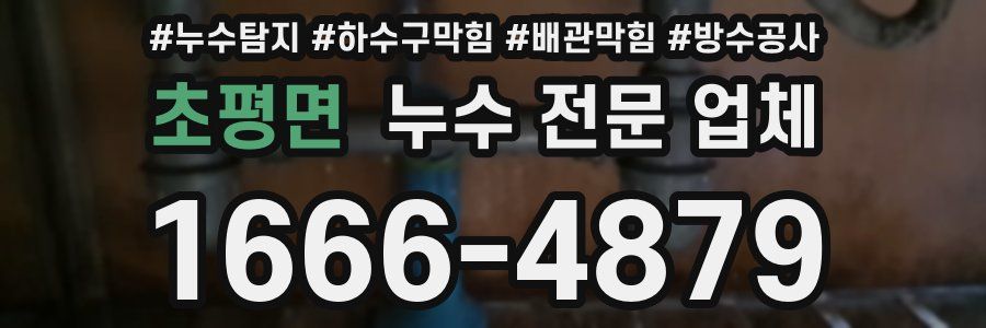 초평면 누수 전문 업체
