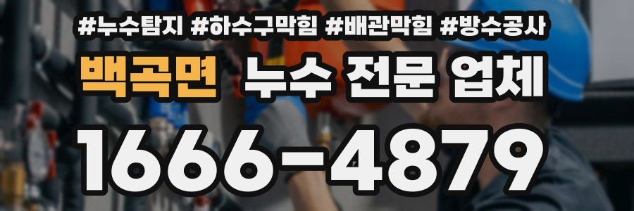 백곡면 누수 전문 업체