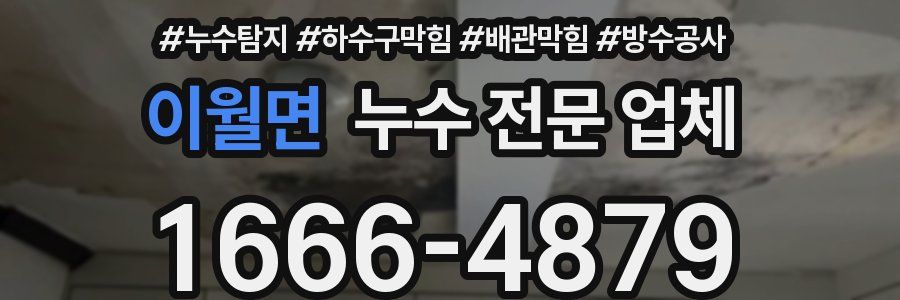 이월면 누수 전문 업체