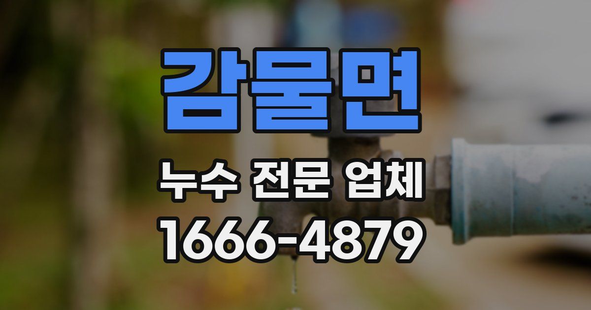 감물면 누수 전문 업체