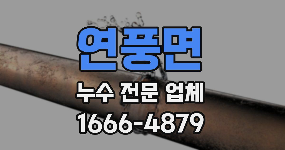 연풍면 누수 전문 업체