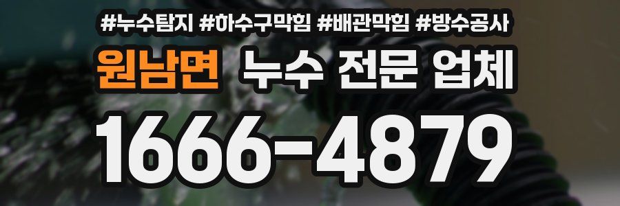 원남면 누수 전문 업체