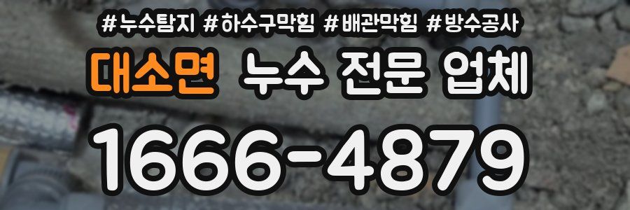 대소면 누수 전문 업체