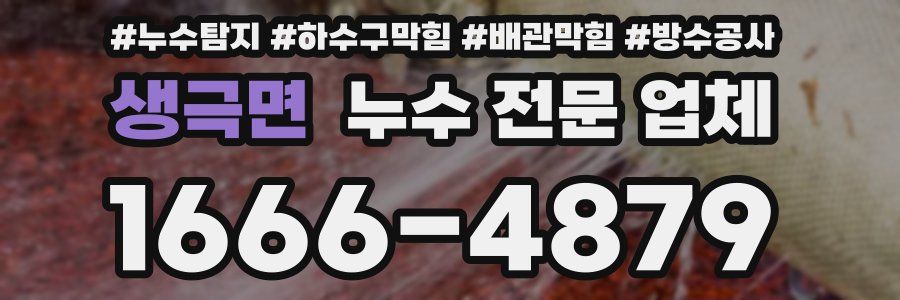 생극면 누수 전문 업체