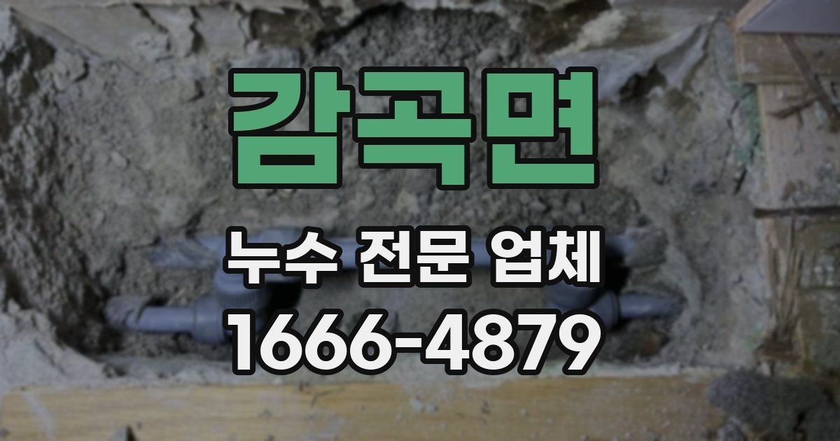 감곡면 누수 전문 업체