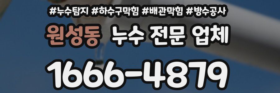원성동 누수 전문 업체