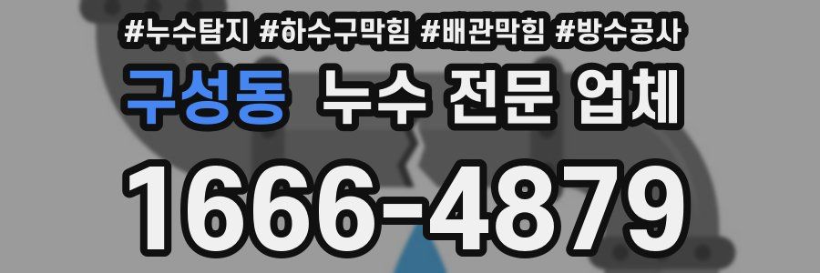 구성동 누수 전문 업체