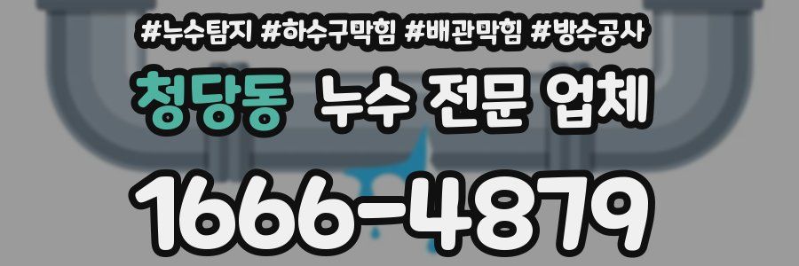 청당동 누수 전문 업체