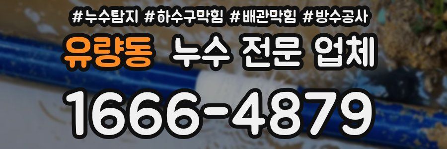 유량동 누수 전문 업체