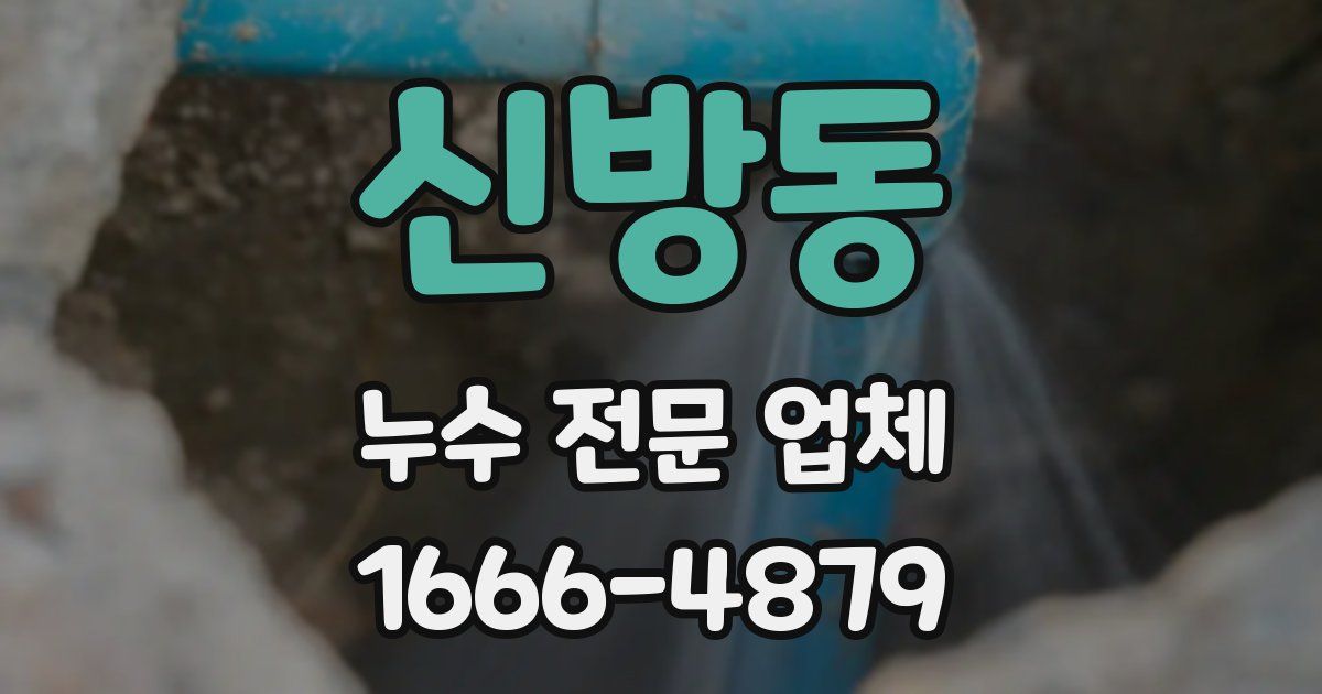 신방동 누수 전문 업체