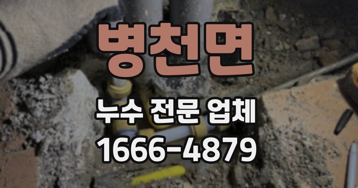 병천면 누수 전문 업체