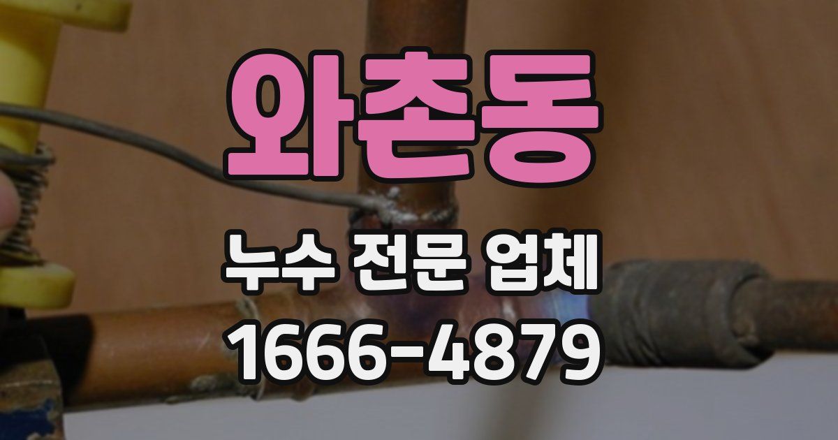 와촌동 누수 전문 업체