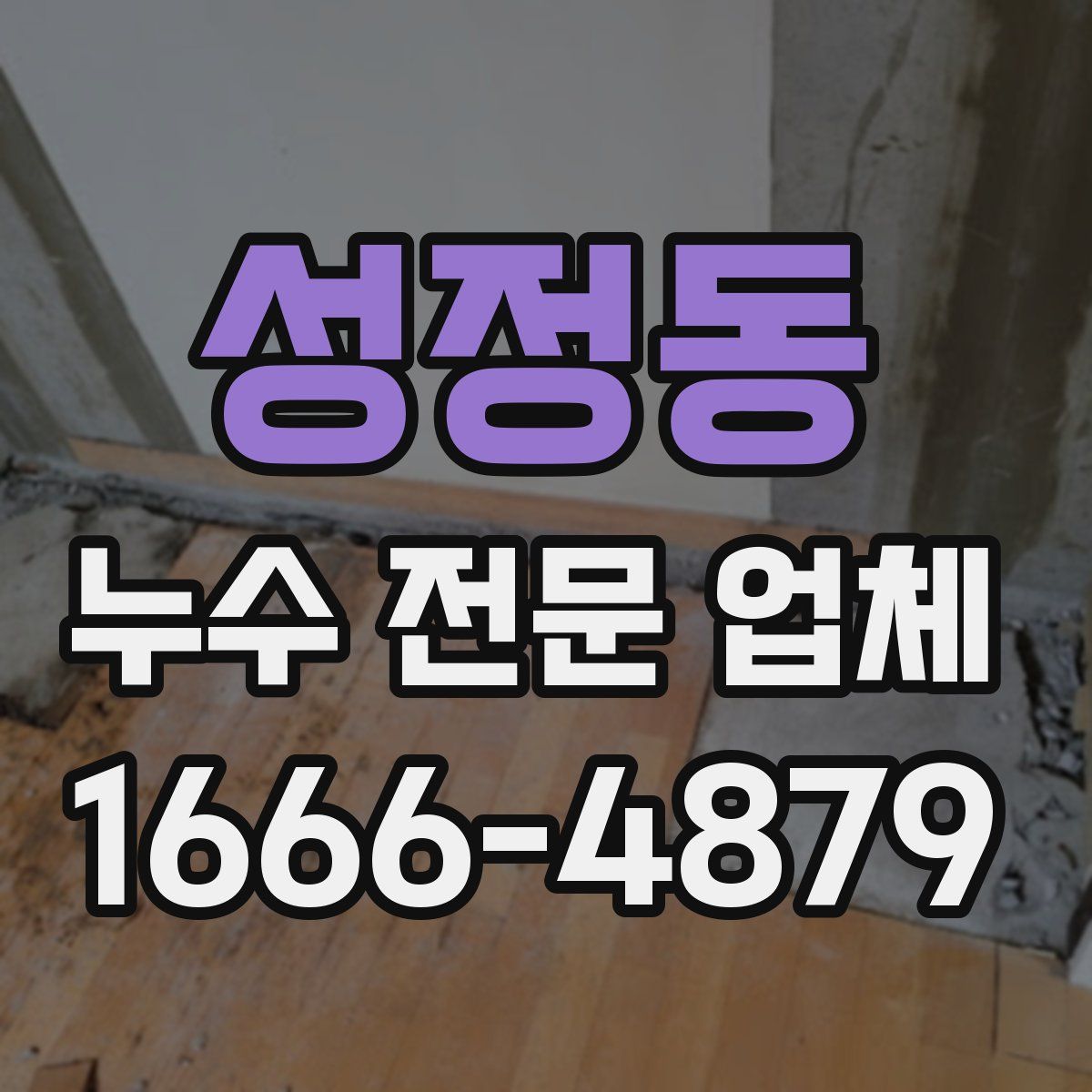 성정동 누수 전문 업체