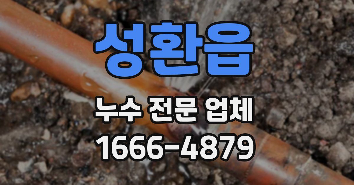 성환읍 누수 전문 업체