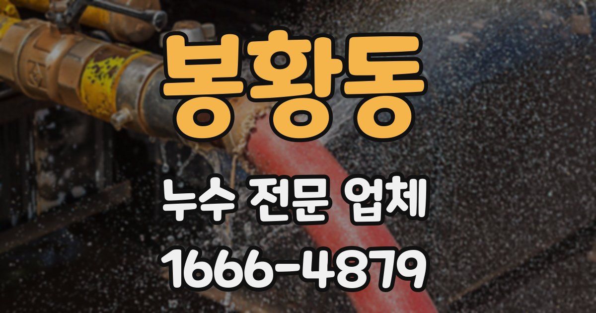 봉황동 누수 전문 업체