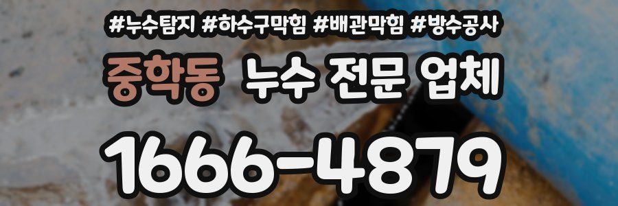 중학동 누수 전문 업체