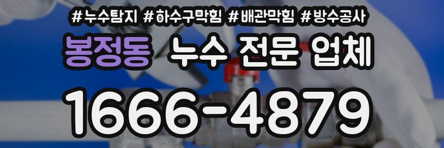 봉정동 누수 전문 업체