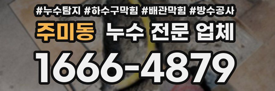 주미동 누수 전문 업체