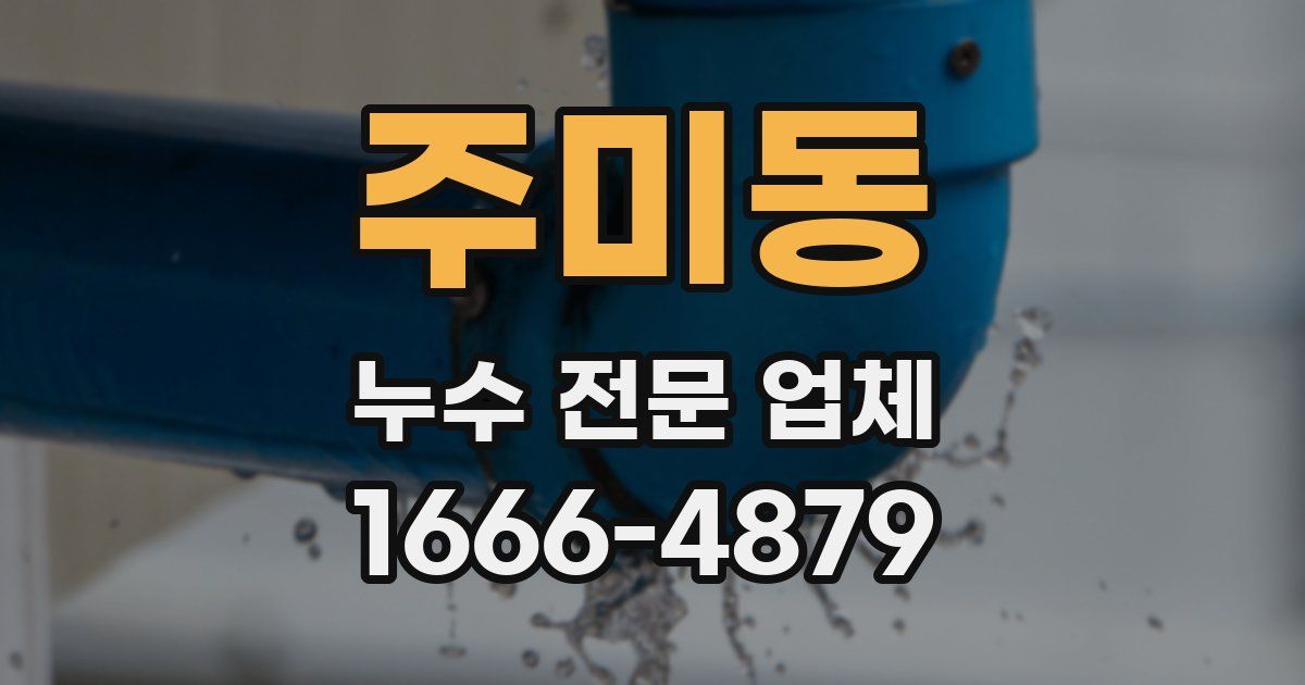 주미동 누수 전문 업체