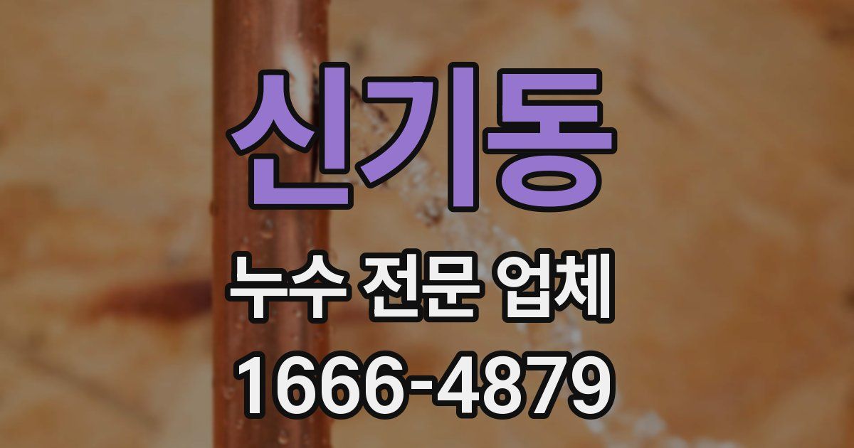 신기동 누수 전문 업체