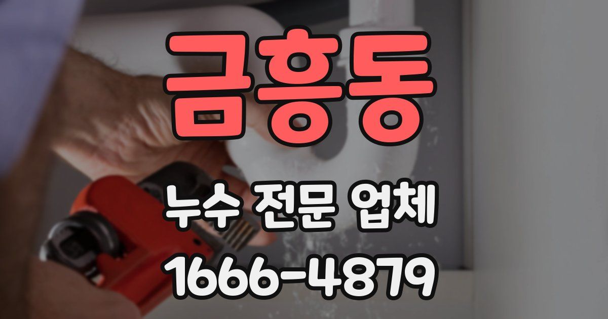 금흥동 누수 전문 업체